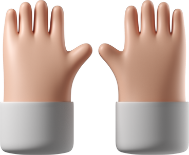 Raising white skin hands PNG, SVG