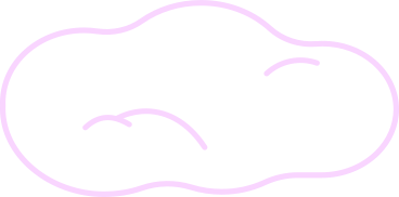 white cloud with thin pink outline PNG, SVG