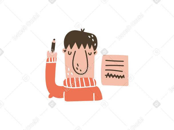 man deleting an entry on a sheet PNG, SVG