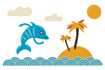 Happy dolphin PNG, SVG