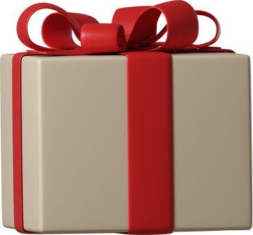Geschenkbox mit rotem band PNG, SVG