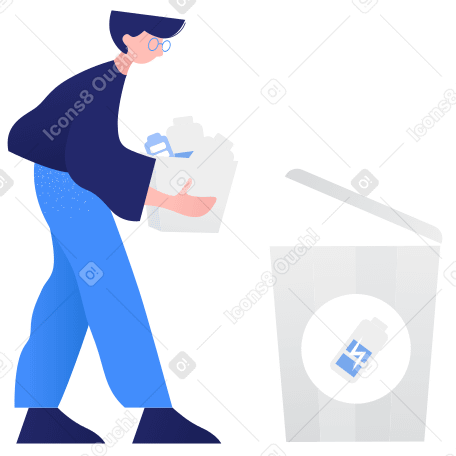 Waste sorting- battery PNG, SVG