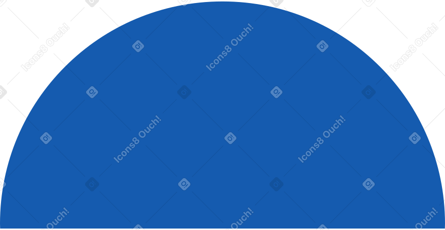 semicircle blue PNG, SVG