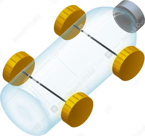 bottle with wheels PNG, SVG