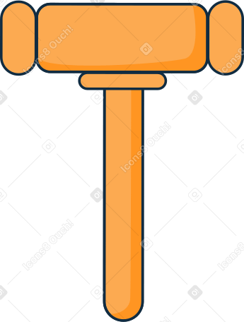 judge's gavel Illustration in PNG, SVG