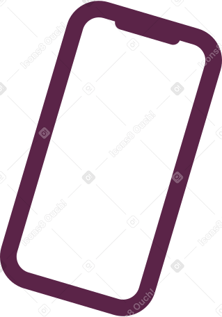 burgundy phone Illustration in PNG, SVG