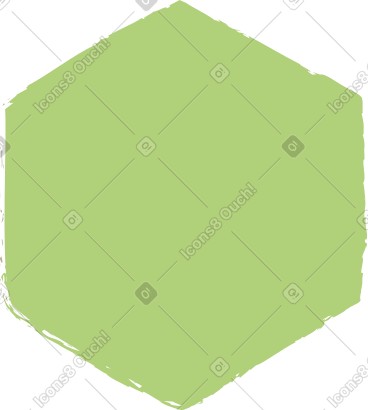 Green hexagon PNG, SVG