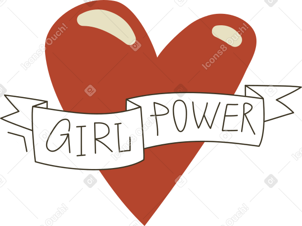 lettering girl power PNG、SVG
