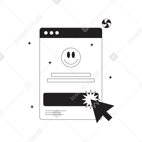 Open card online with a smiley PNG, SVG