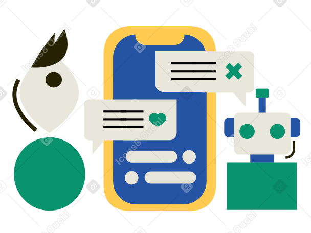 チャットボット のpngとsvgでのイラスト
