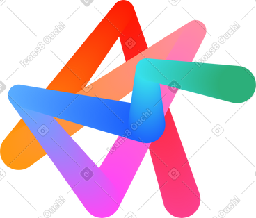 Rainbow tangled line PNG, SVG