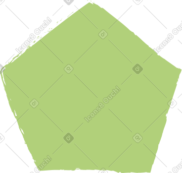 Green pentagon PNG, SVG