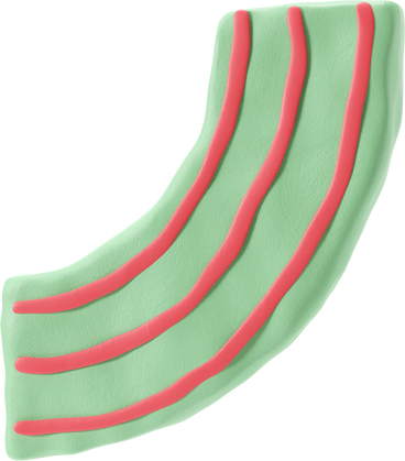 Braço em tecido verde com listras vermelhas PNG, SVG