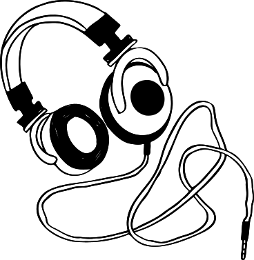 Headphones with wire PNG, SVG