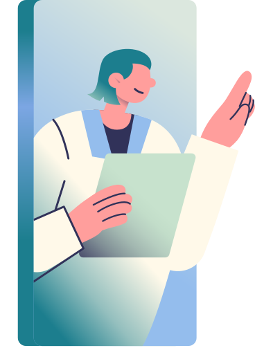 doctor online with tablet animated illustration in GIF, Lottie (JSON), AE