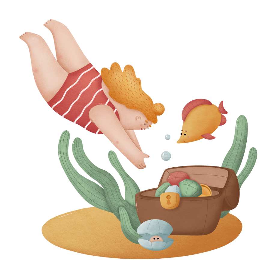 Treasure found Illustration in PNG, SVG