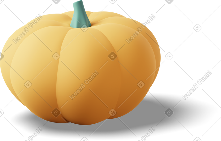 3D pumpkin PNG, SVG