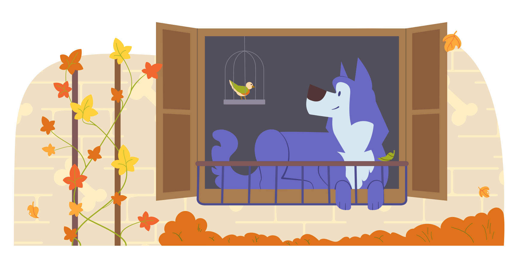 Autumn day Illustration in PNG, SVG