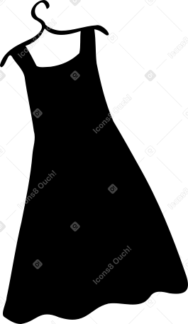 Robe noire sur un cintre PNG, SVG