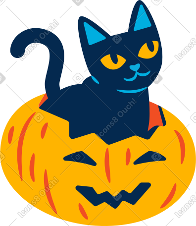 南瓜里的猫 PNG, SVG