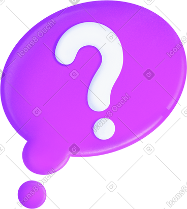 Speech bubble with a question PNG, SVG