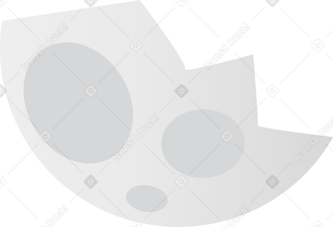 moon half Illustration in PNG, SVG