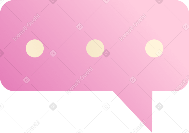 speech bubble pink PNG, SVG