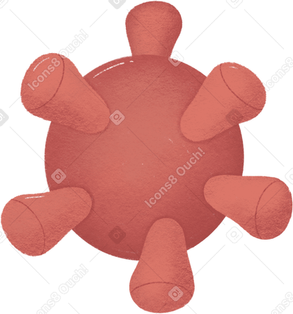red covid virus Illustration in PNG, SVG