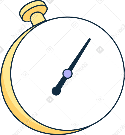 push button pocket watch Illustration in PNG, SVG