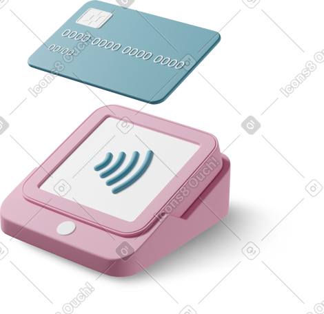 3D card payment PNG, SVG