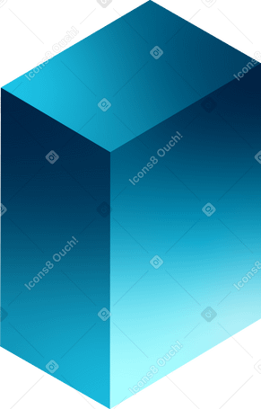 Blaues parallelepiped PNG, SVG