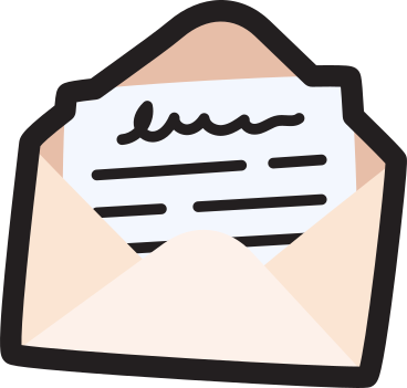 Opened letter PNG, SVG