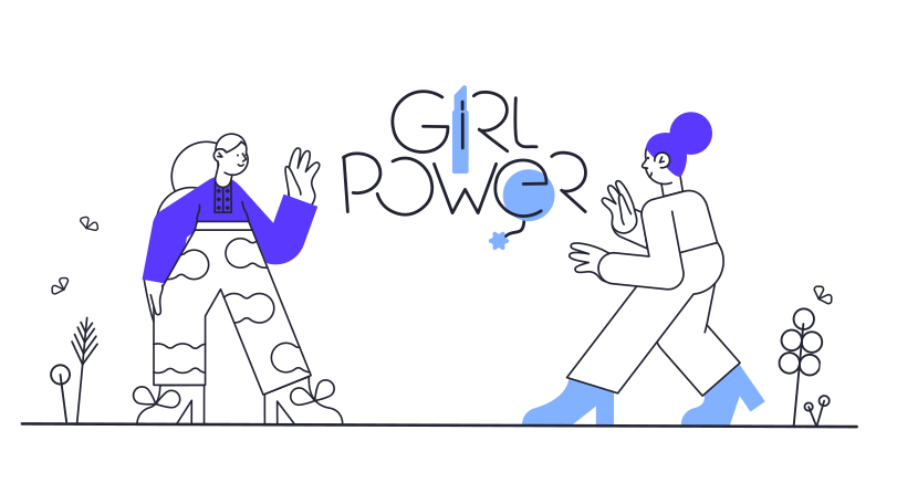 Girl power Illustration in PNG, SVG
