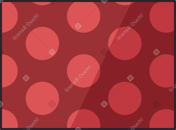 red present box with dots Illustration in PNG, SVG