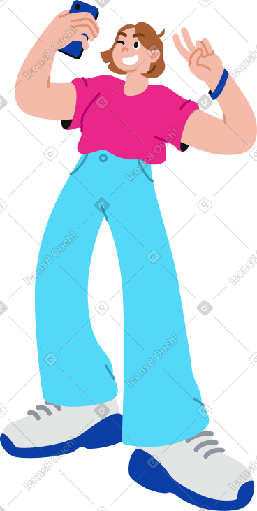 年轻女子自拍 PNG, SVG