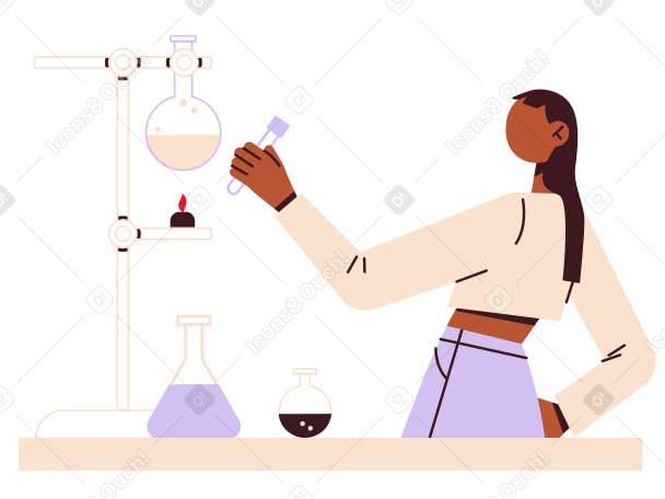 Scientist performing chemical experiment PNG, SVG