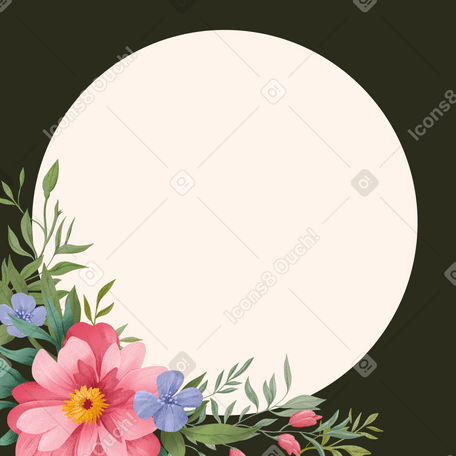 Flores y espacio de copia PNG, SVG