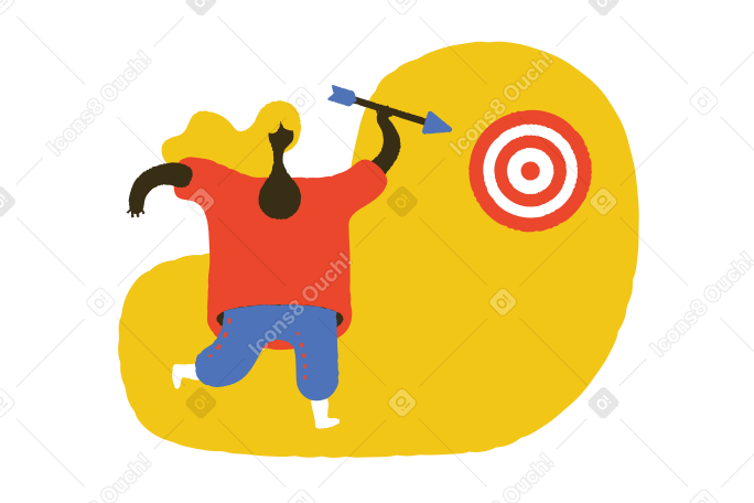Reaching the goal Illustration in PNG, SVG