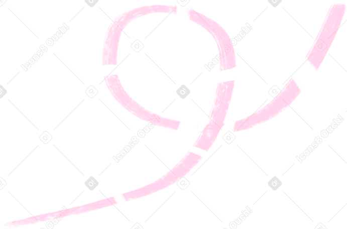 light pink curved dotted line Illustration in PNG, SVG