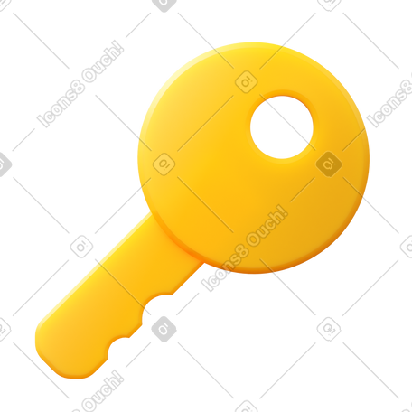 3D key PNG, SVG