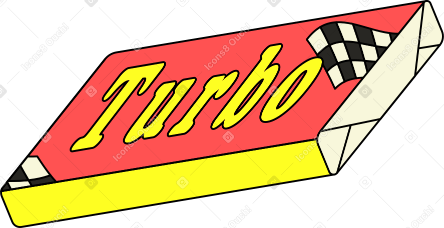Chiclete turbo anos 90 PNG, SVG