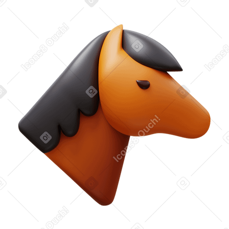3D horse PNG, SVG