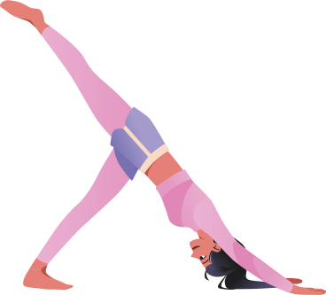 young woman in yoga pose PNG, SVG