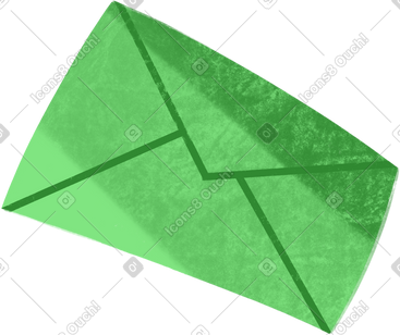 Green envelope PNG, SVG