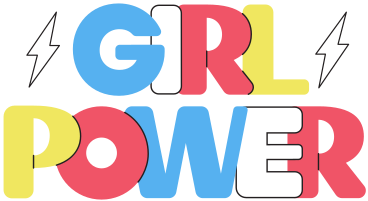 lettering girl power PNG, SVG
