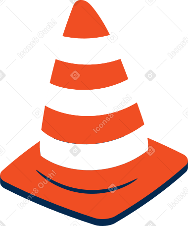 traffic cone Illustration in PNG, SVG