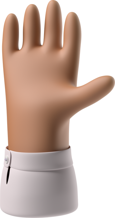 Brown skin hand raised PNG, SVG