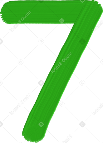 green number seven PNG, SVG