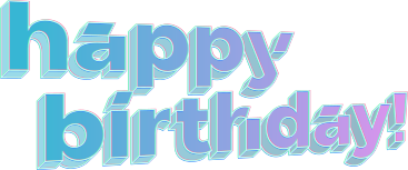 Text happy birthday lettering PNG, SVG