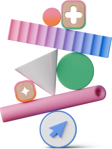 Front view of abstract figures and arrow PNG, SVG